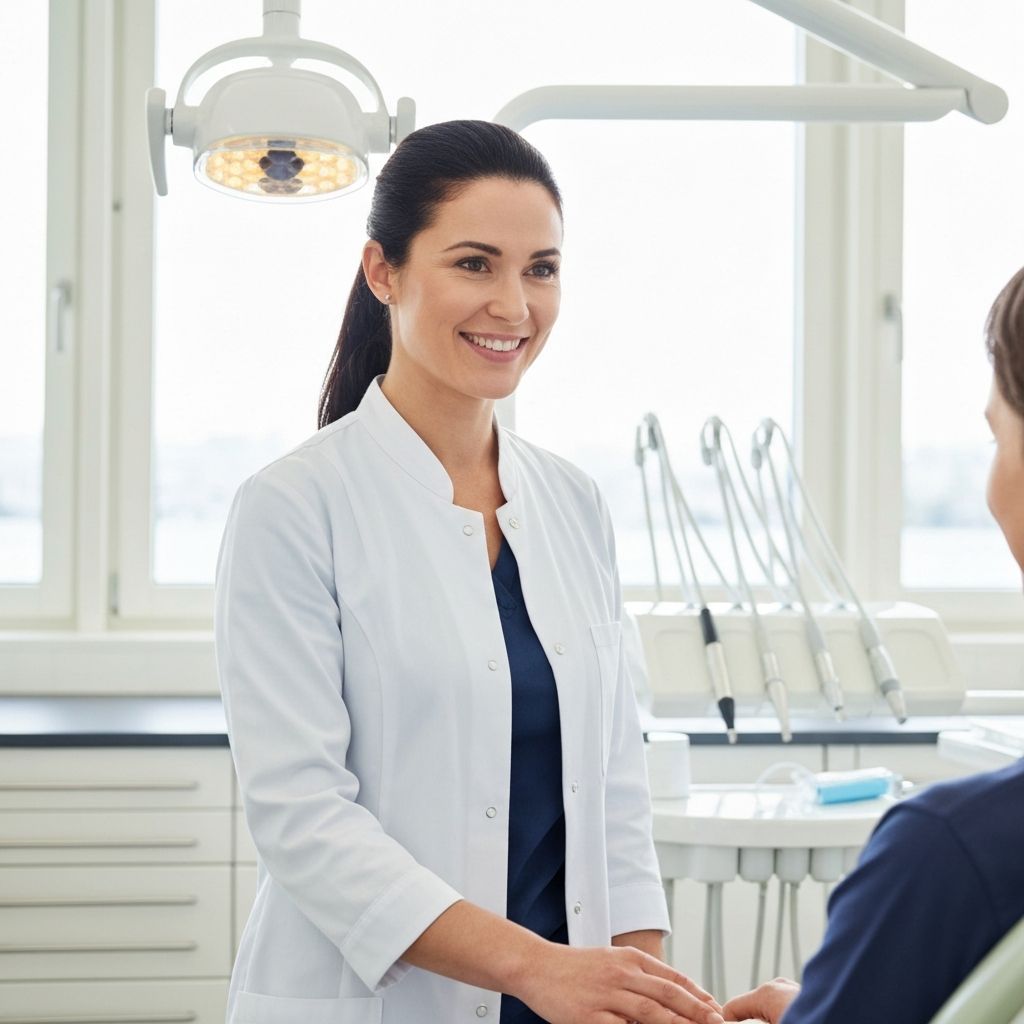 Tannhelsesekretær i arbeid